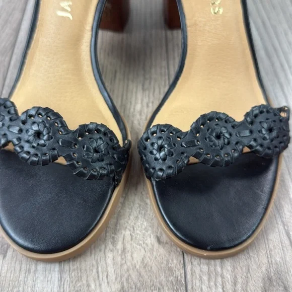 Perfect Jack Rogers Lauren Ankle Strap black Sandals - Picture 2 of 6